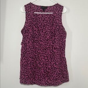 INC International Concepts Women’s Pink Black hearts Sleeveless Tank Top Size 1X